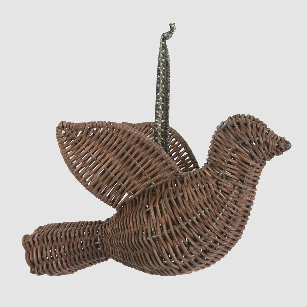 Rattan Peace Dove Ornament
