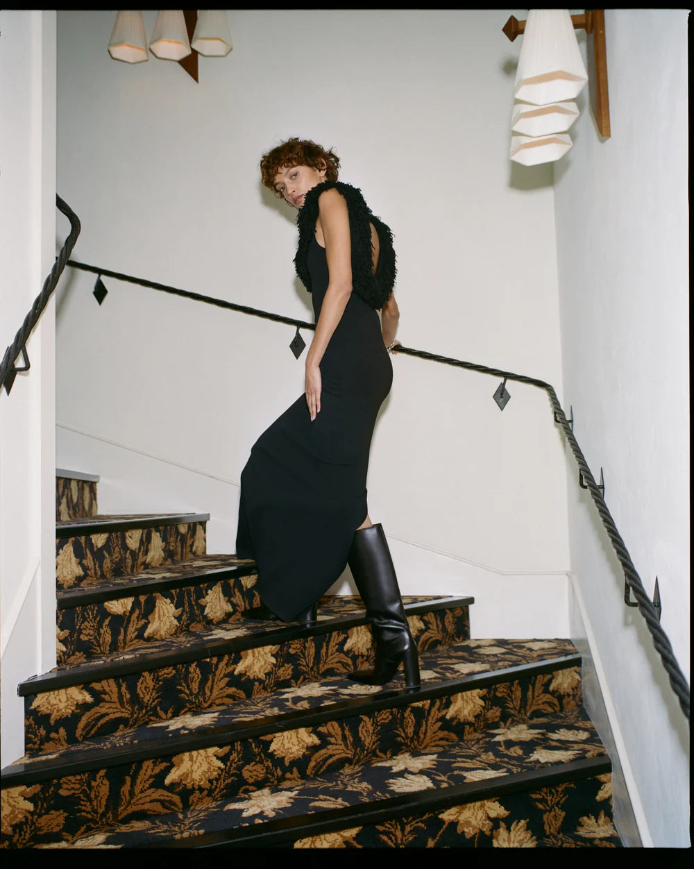 SIR. Marcelline Fringe Scoop Back Gown