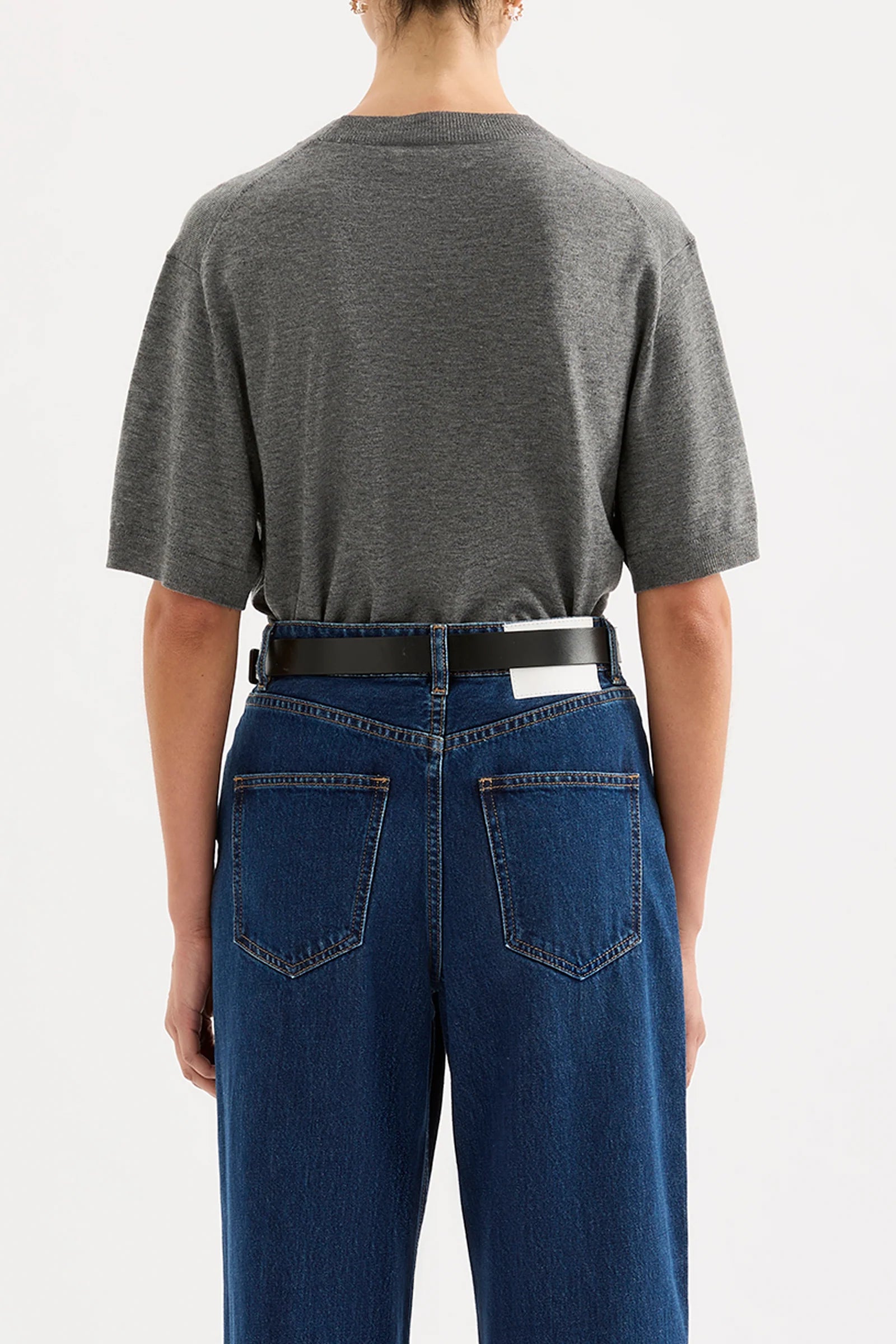 Nude Lucy Rae Knit Tee Charcoal