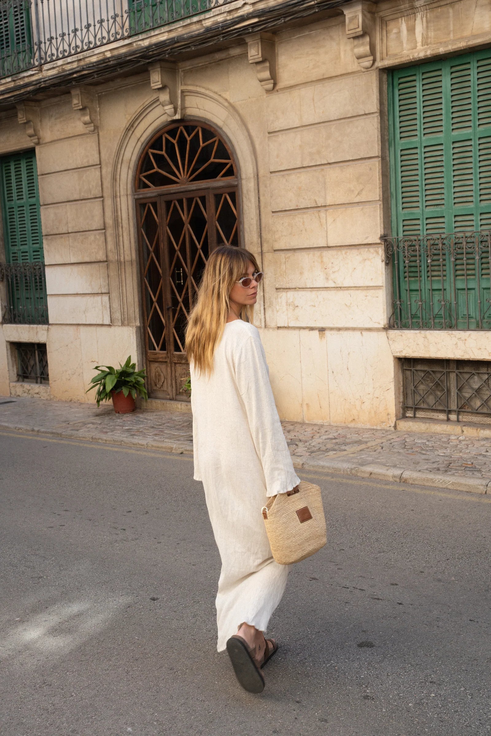Nim Leather Trim Raffia BB