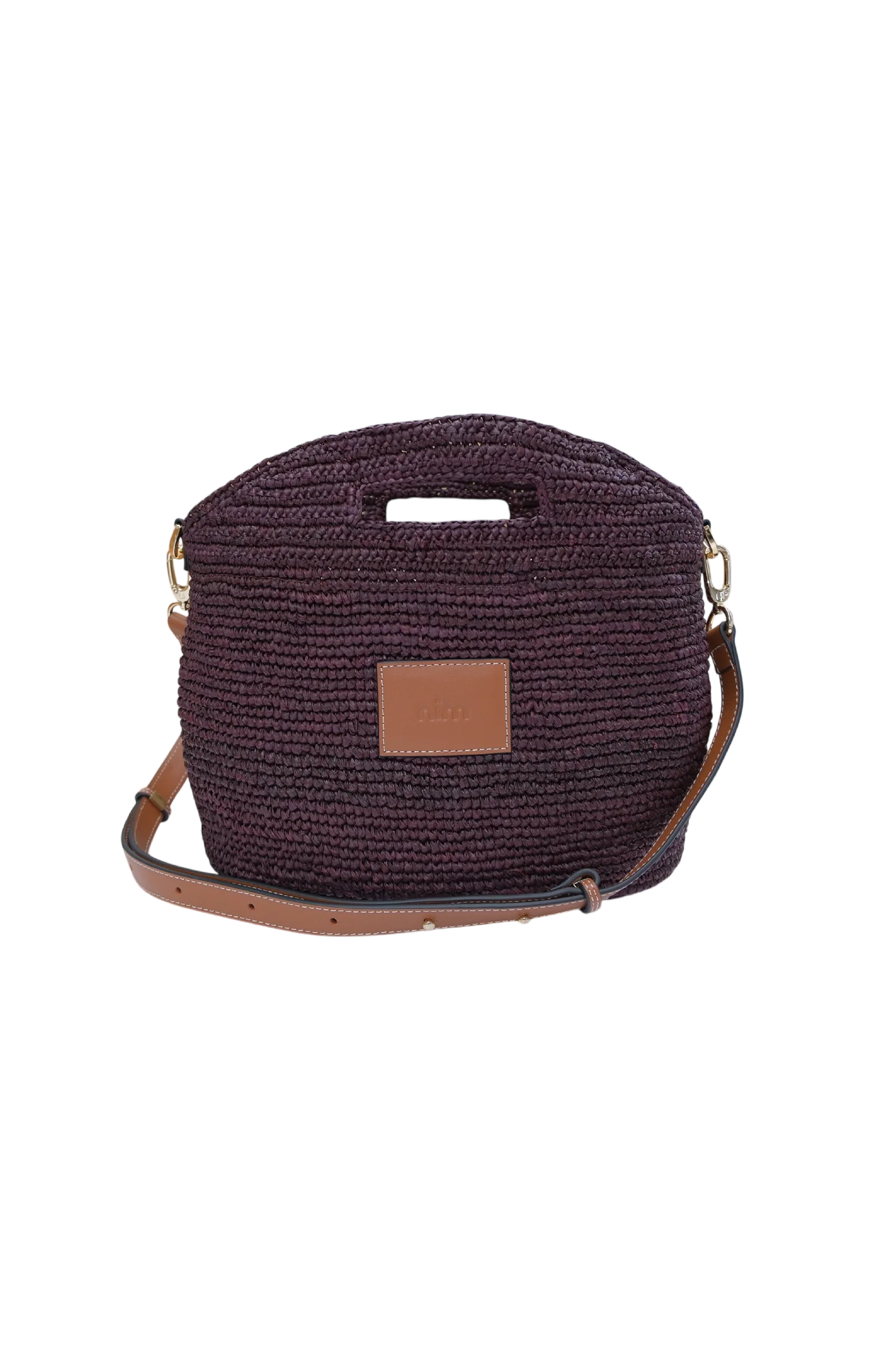 Nim Leather Trim Raffia BB