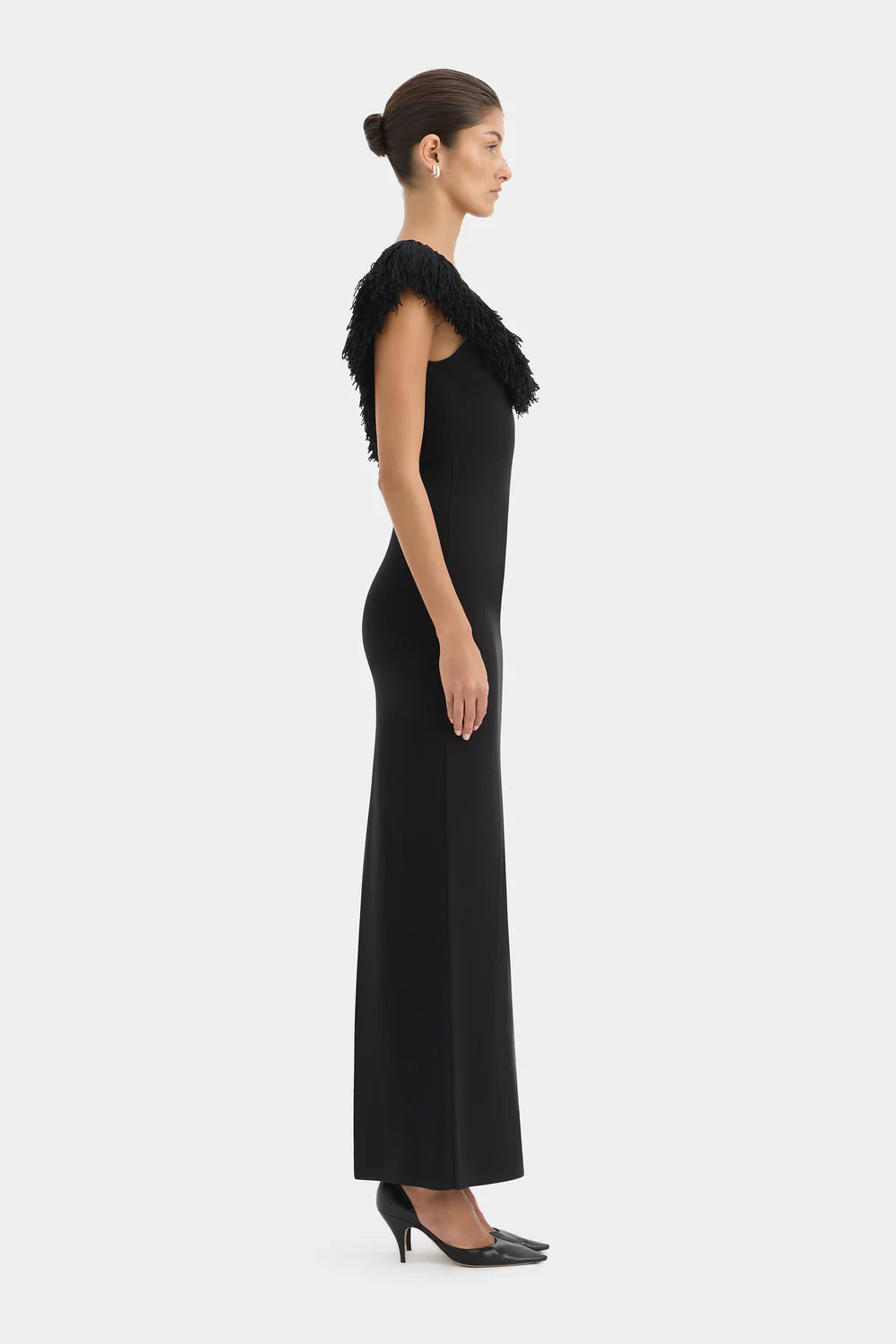 SIR. Marcelline Fringe Scoop Back Gown