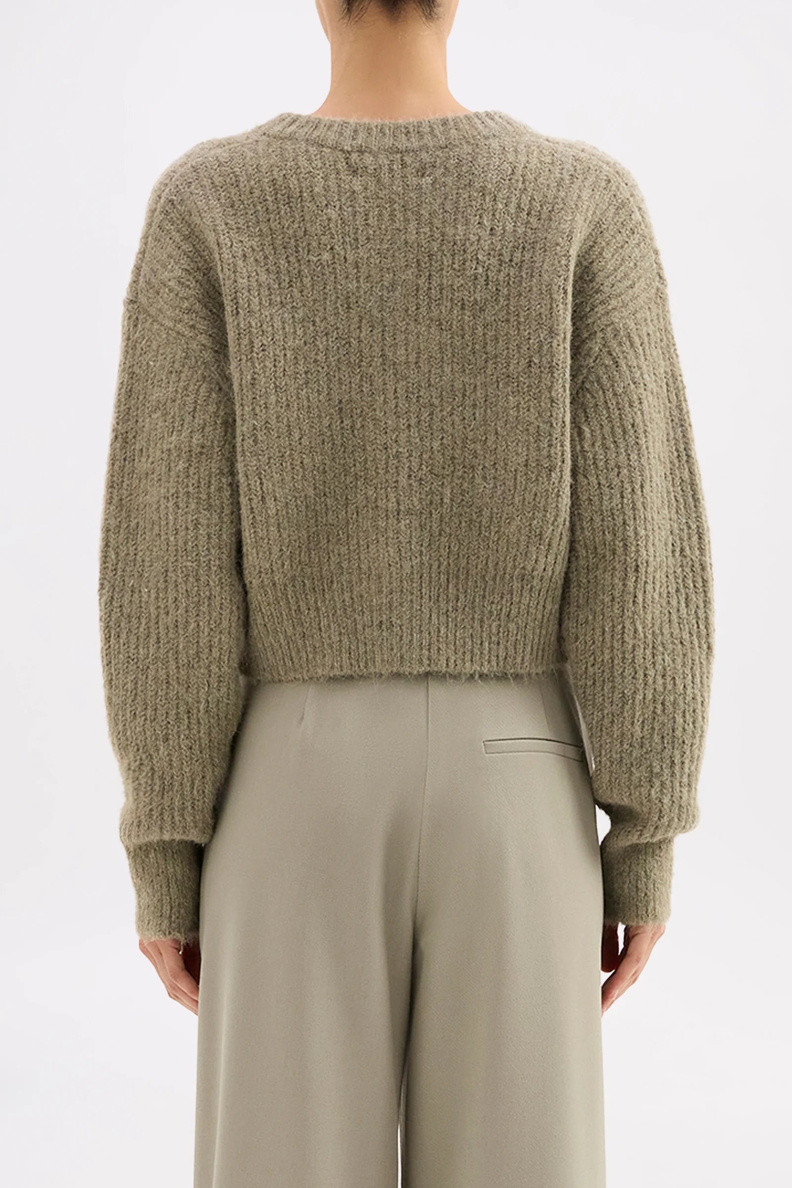 Nude Lucy Nixon Cropped Cardigan