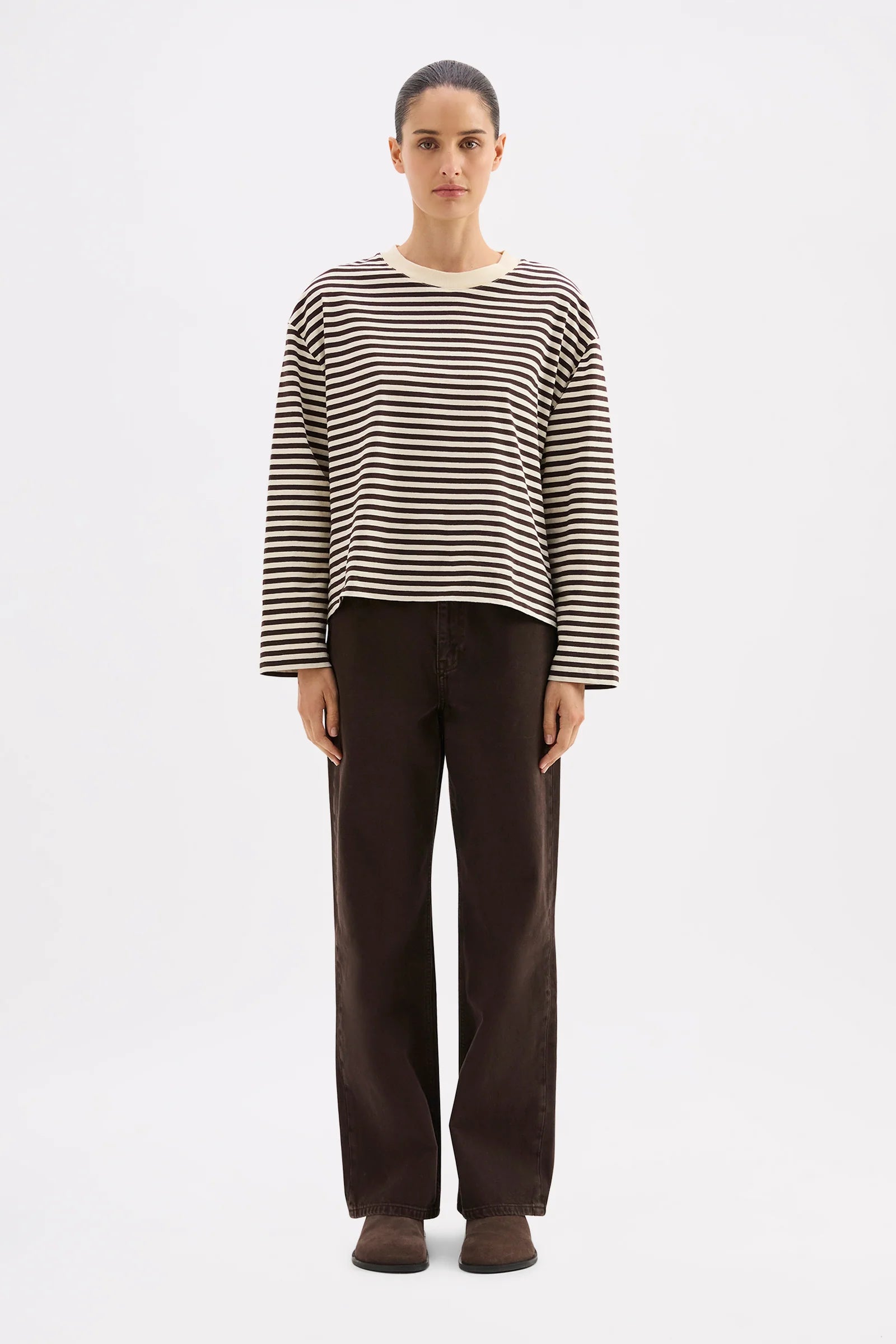 Nude Lucy Organic Stripe LS Tee