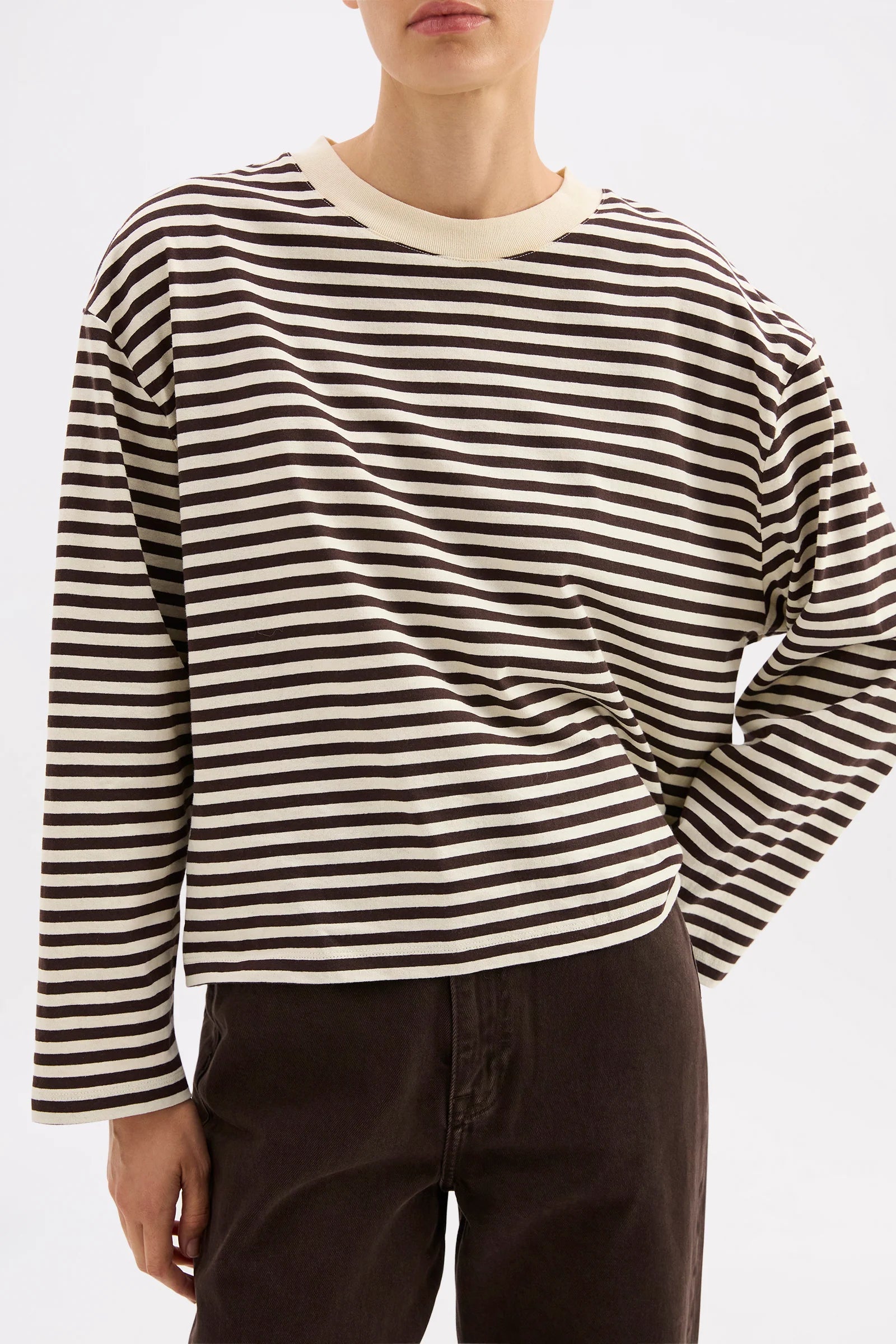 Nude Lucy Organic Stripe LS Tee