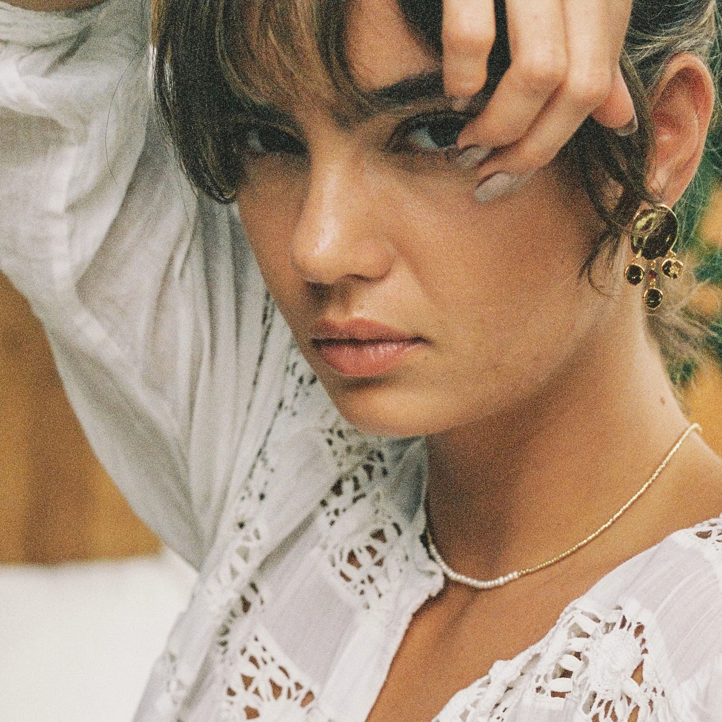 ANNI LU SLIM PEARLY NECKLACE, GOLD