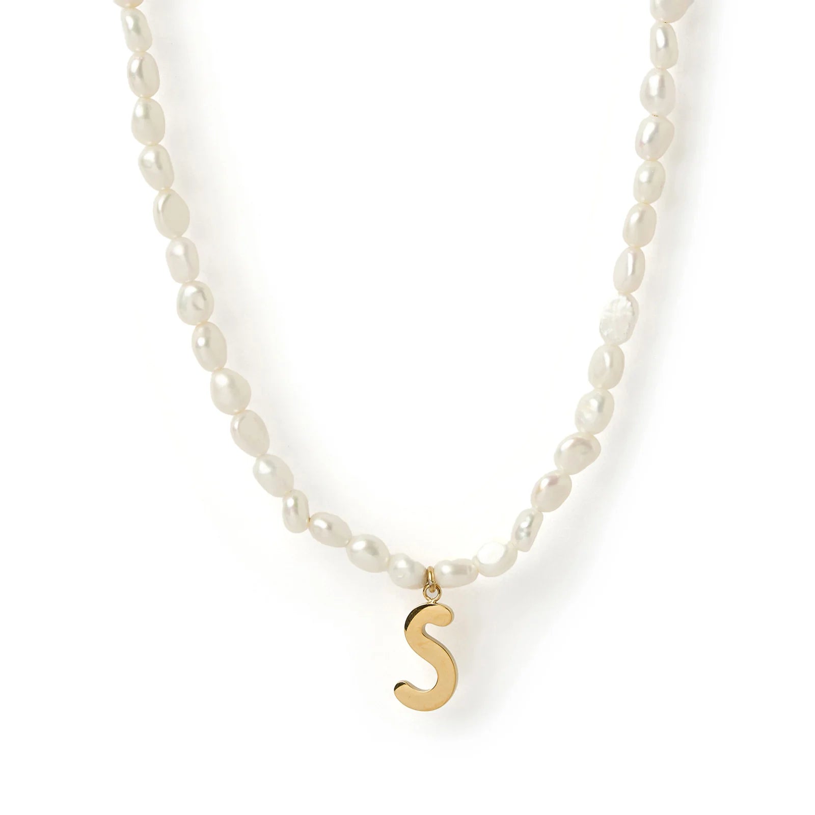 Arms of Eve Statement Letter Pearl Necklace