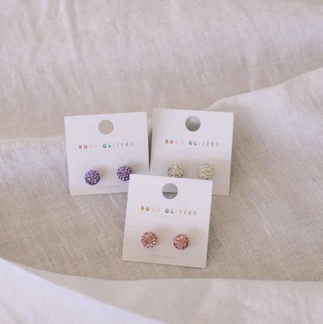 Bush Glitter Shimmer Ball Studs