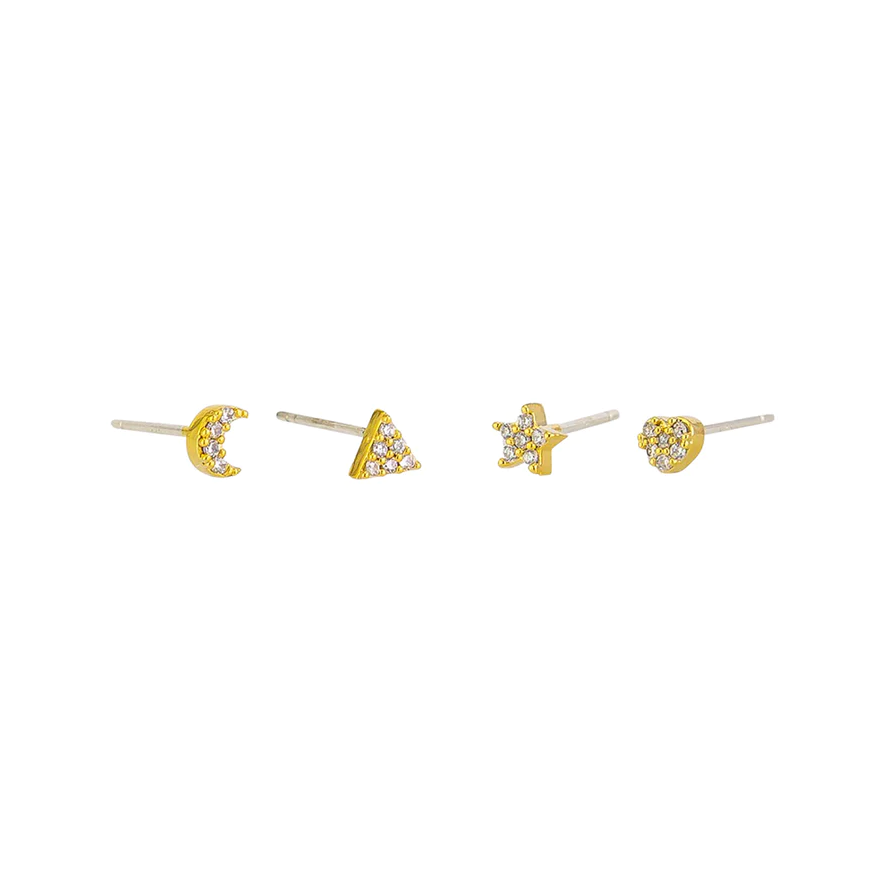 Jolie & Deen Petit Four Stud Earring Set