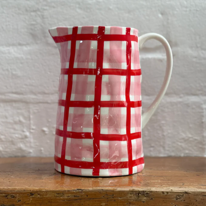 Noss & Co Medium Gingham Jug