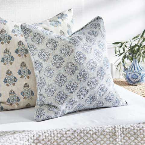 Walter G Ankara Fresh Azure Linen Cushion