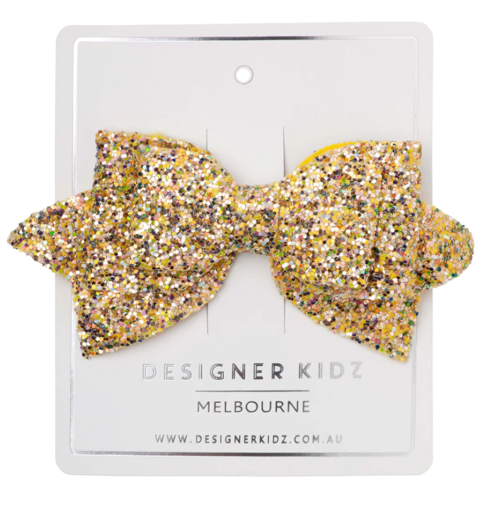 Designer Kidz Sparkle Bow Hair Clip