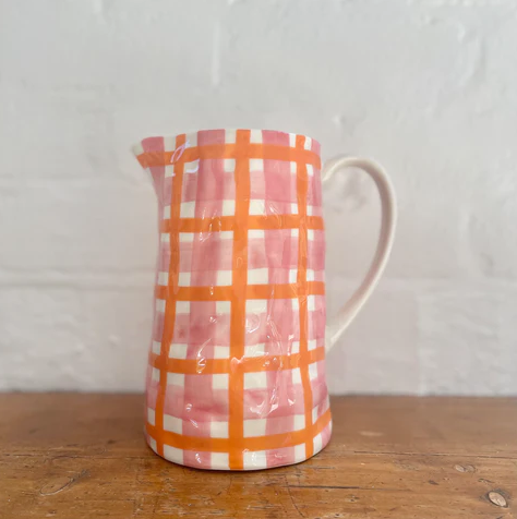 Noss & Co Medium Gingham Jug