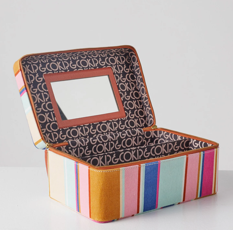 Kip & Co Jaipur Stripe Toiletry Case