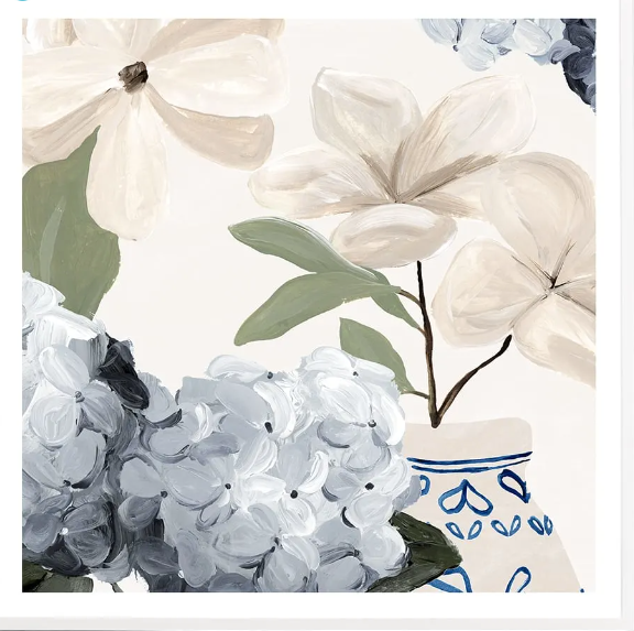 Botanic Detail Blue 2 Framed Print