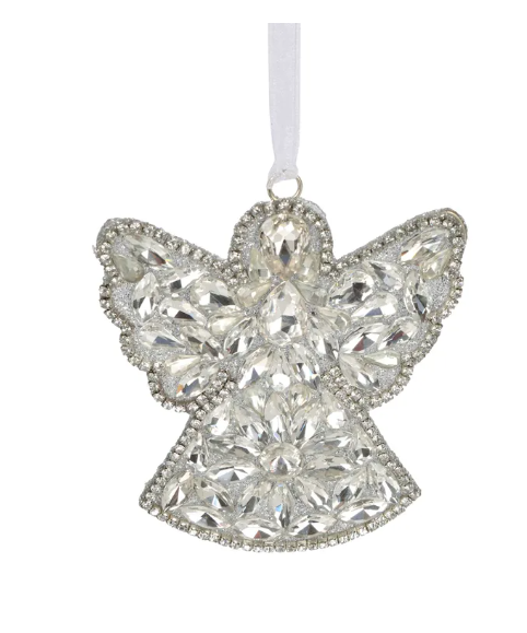 Bedazzle Angel Decoration Silver