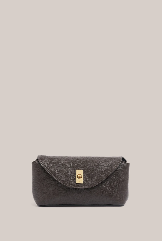 Vestirsi Sloane Dark Chocolate Leather Convertible Clutch