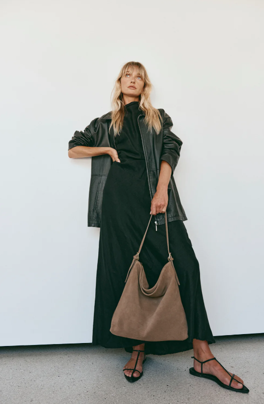 Vestirsi Savannah Brown Suede Hobo Bag