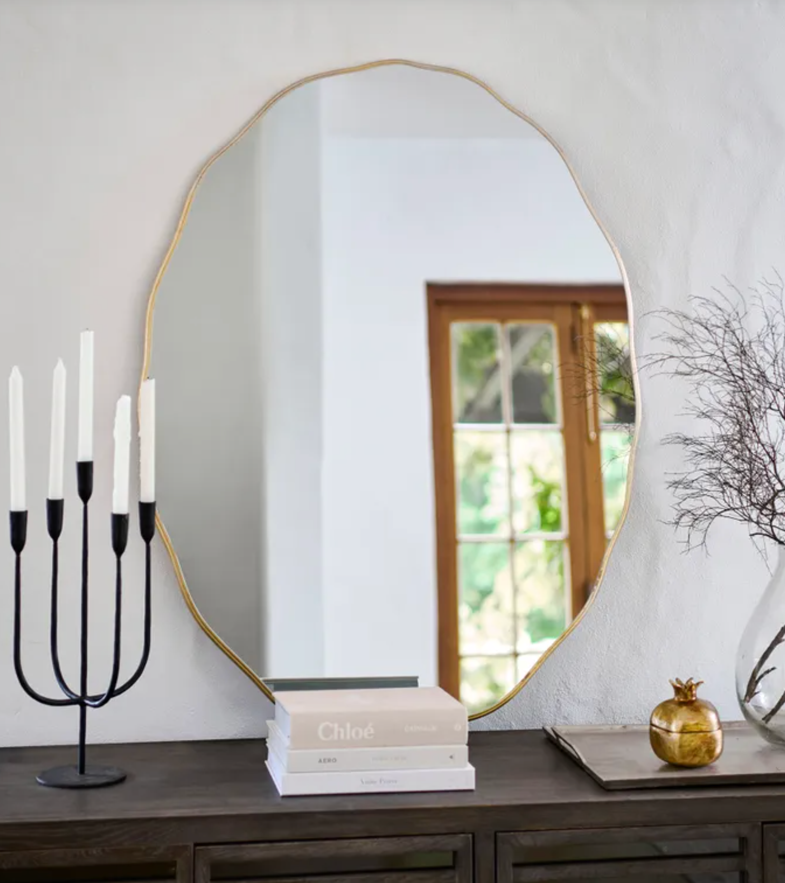 Wave Oval Mirror Large