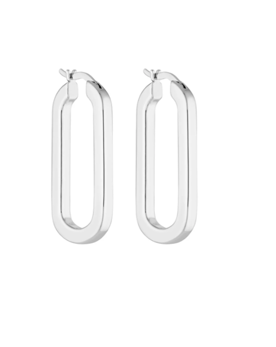 Porter Baby Oval Hoops Silver
