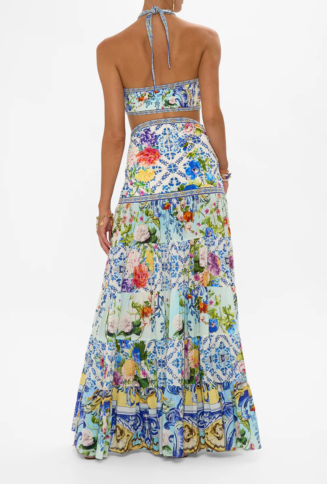 Camilla Jersey Spliced Tiered Skirt