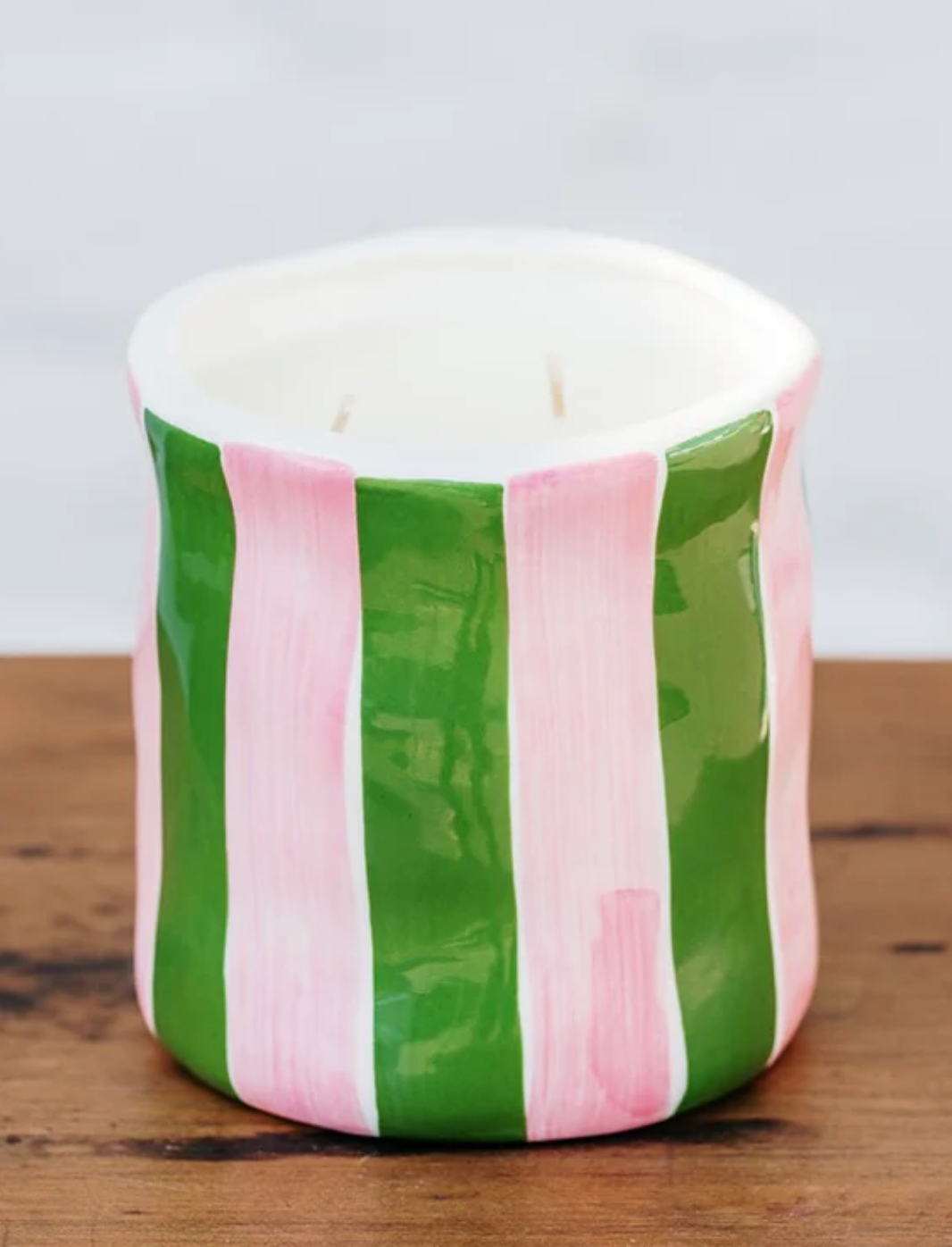 Noss & Co Stripe Candle Orange Blossom