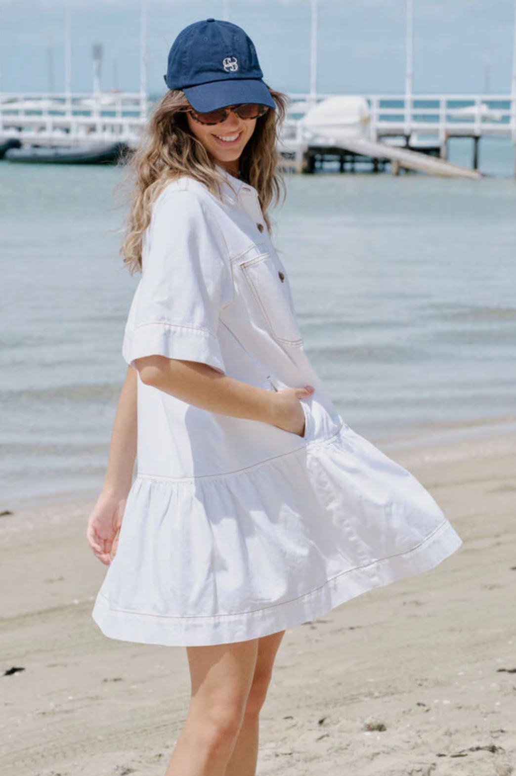 Ceres Tiered Pocket Shirt Dress