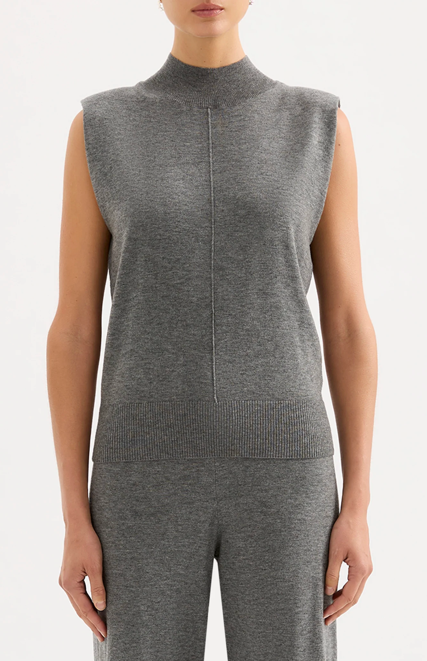 Nude Lucy Rae Knit Tank Charcoal