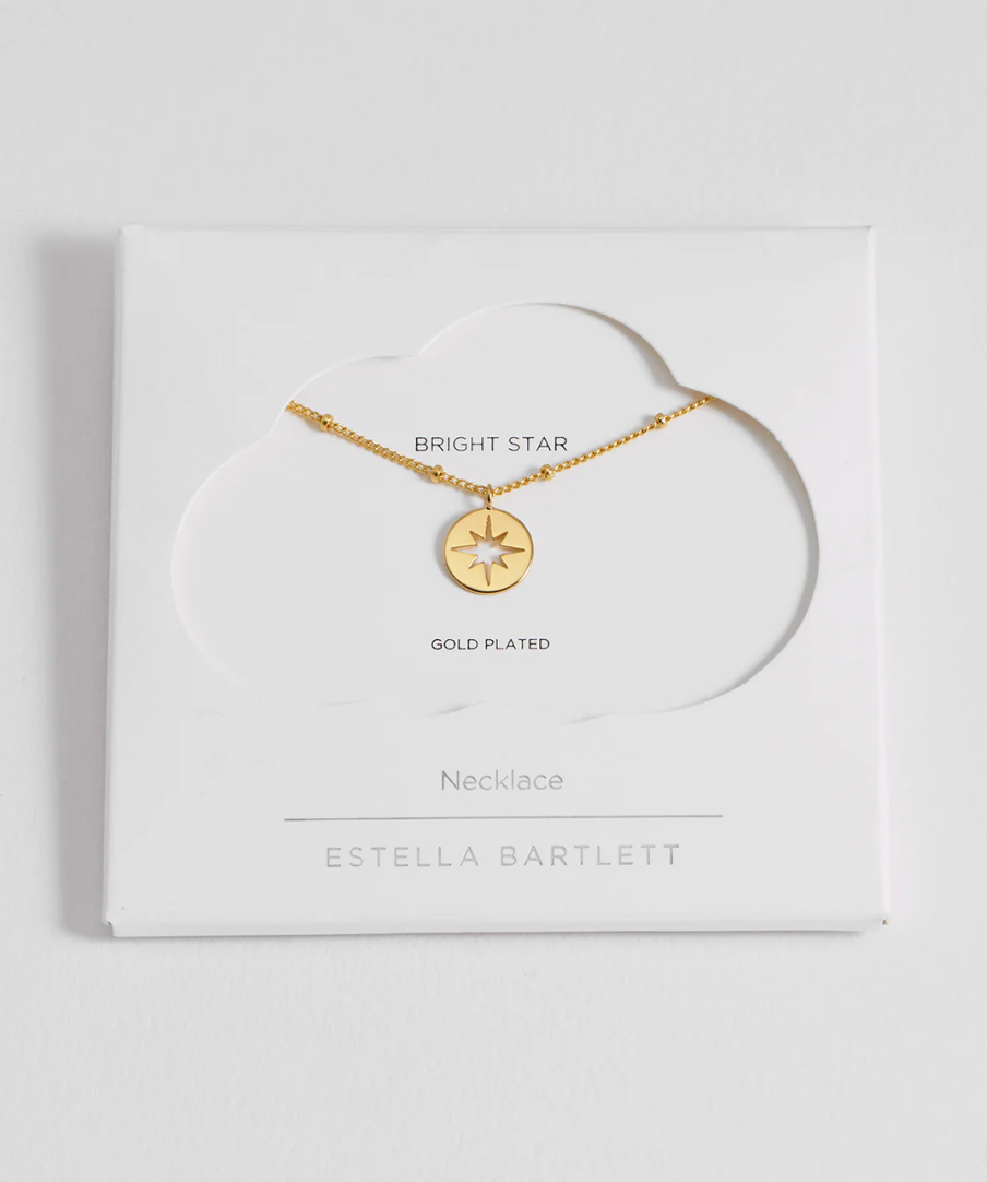 Estella Starburst Disc Necklace