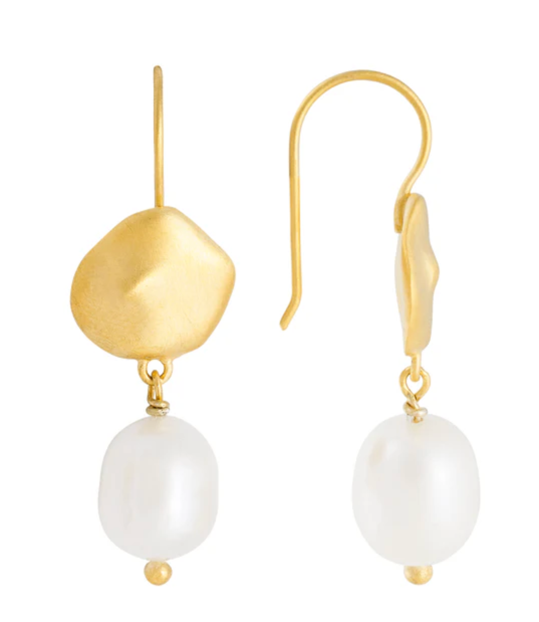 Fairley Gold Nomad Pearl Hooks
