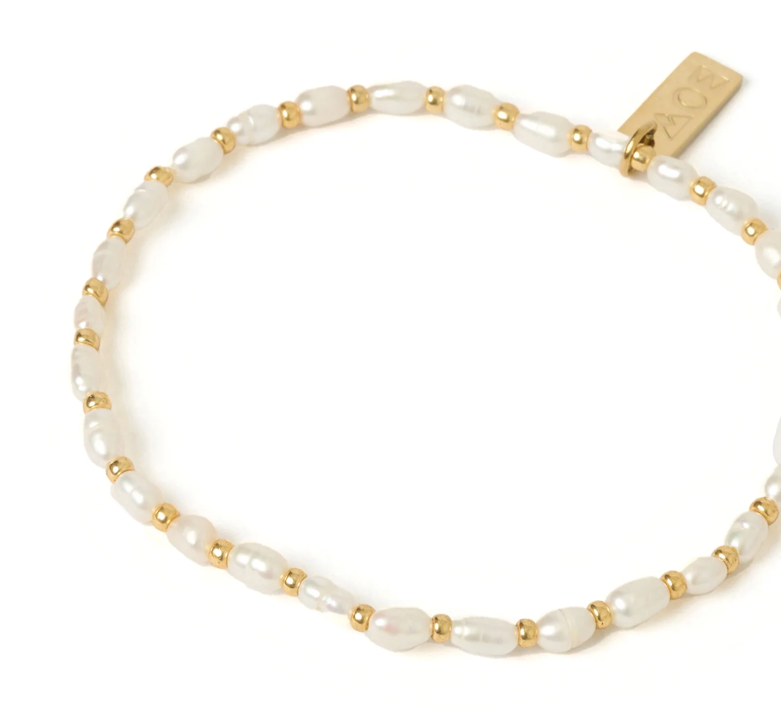 Arms Of Eve Amber Pearl & Gold Bracelet