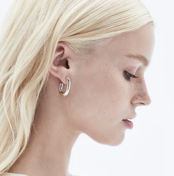 Jolie & Deen Marley Hoops Silver