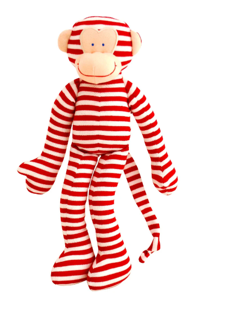 Alimrose Monkey Rattle-Red Stripe