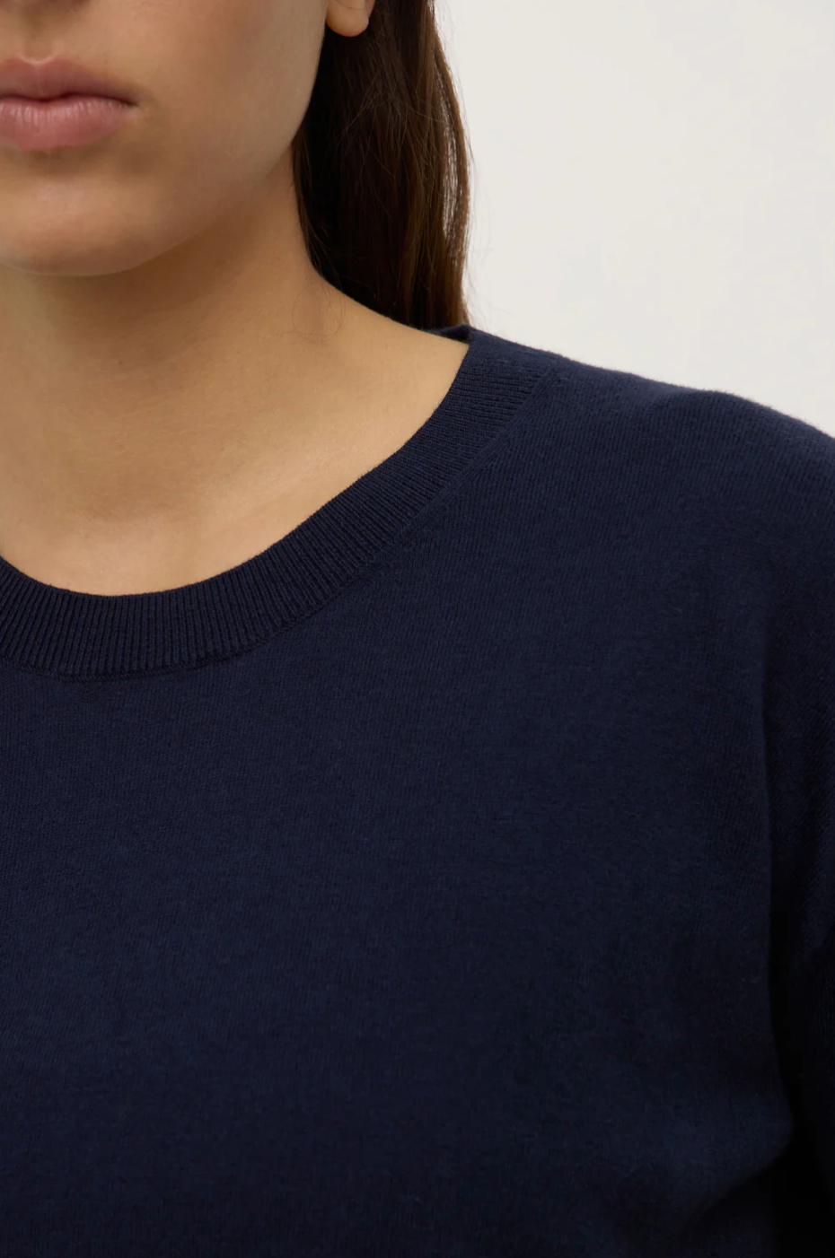 Assembly Label Vanya Cotton Cashmere Boxy Knit Tee