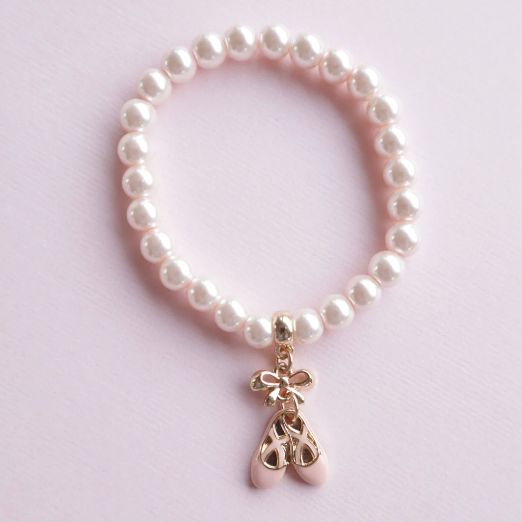Lauren Hinkley Pink Pearl Ballet Slippers Bracelet