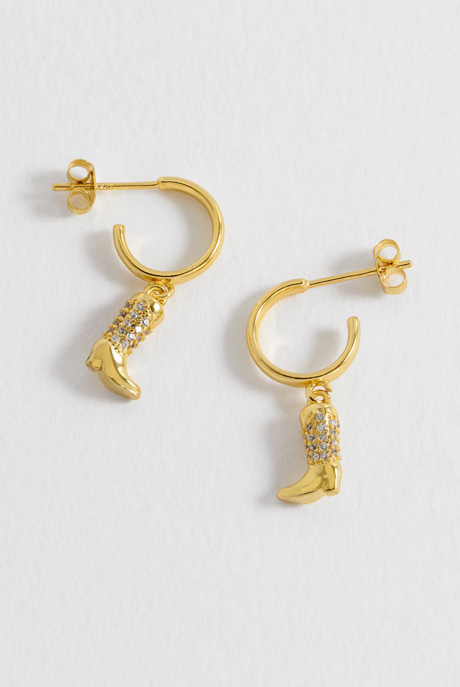 Estella Bartlett Cowboy Boot Hoop Earrings