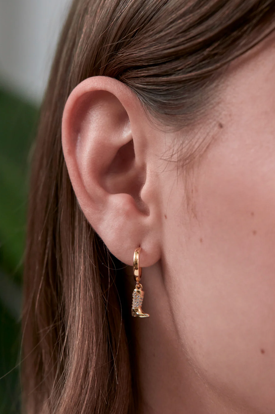Estella Bartlett Cowboy Boot Hoop Earrings