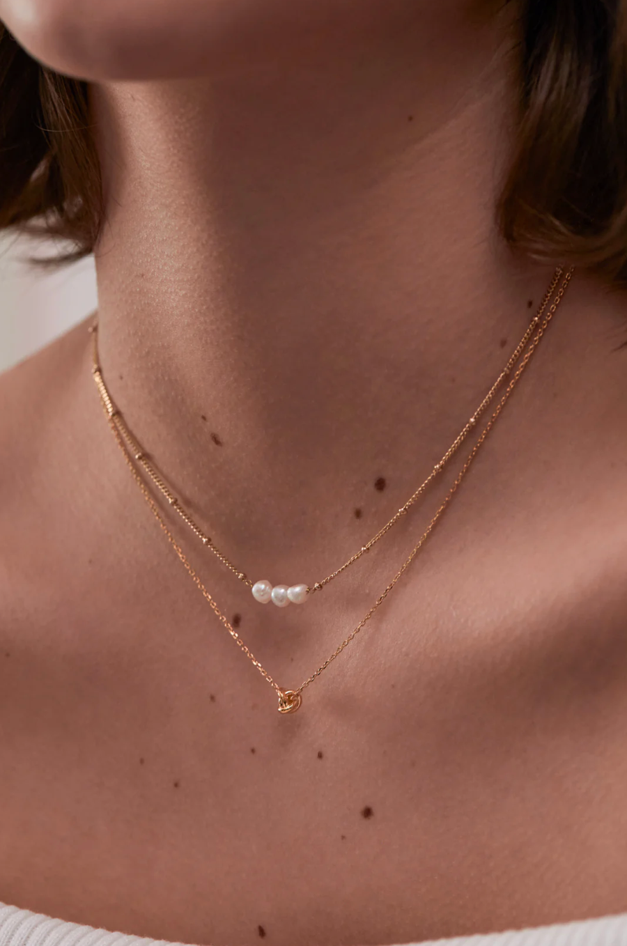 Estella Bartlett Beaded Chain and Pearl Necklace