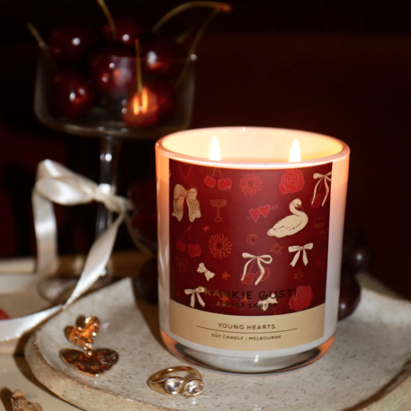 Frankie Gusti Young Hearts Candle