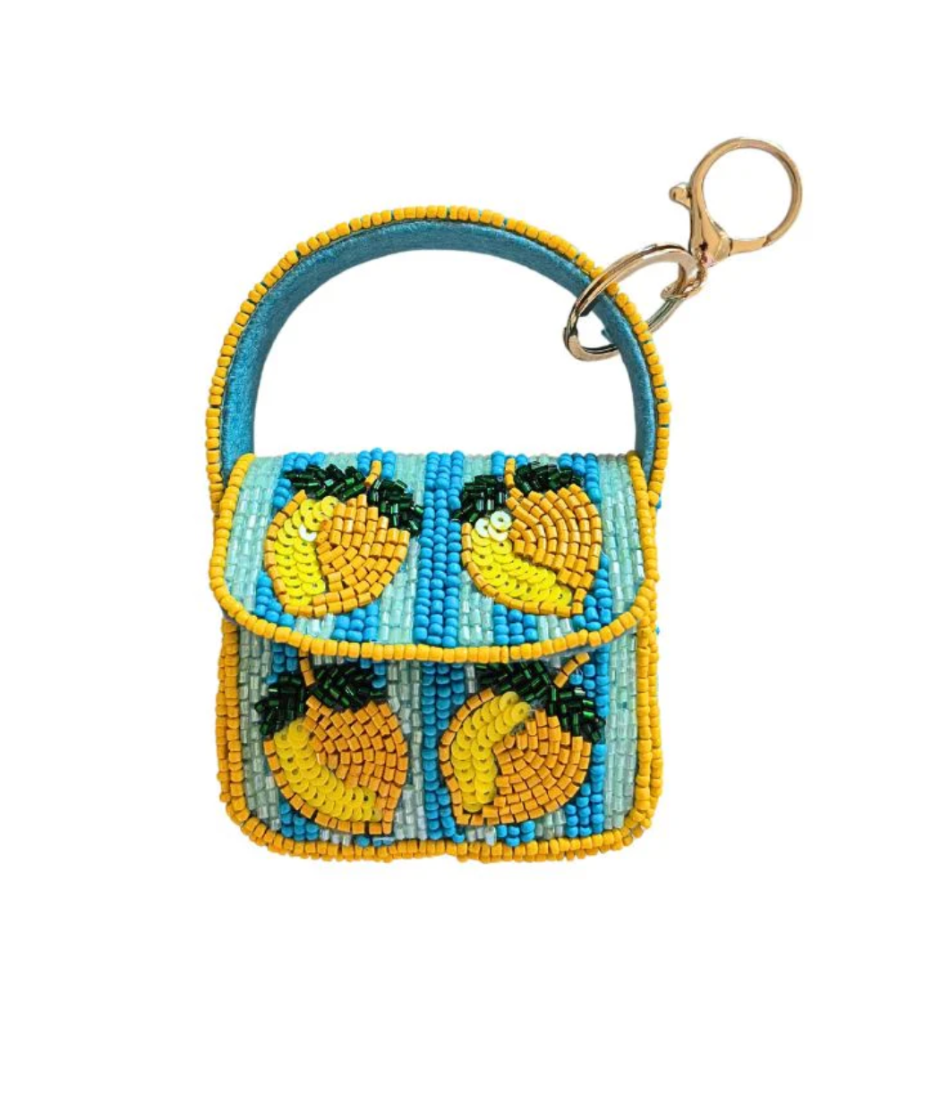 Mini Beaded Handbag Keychain