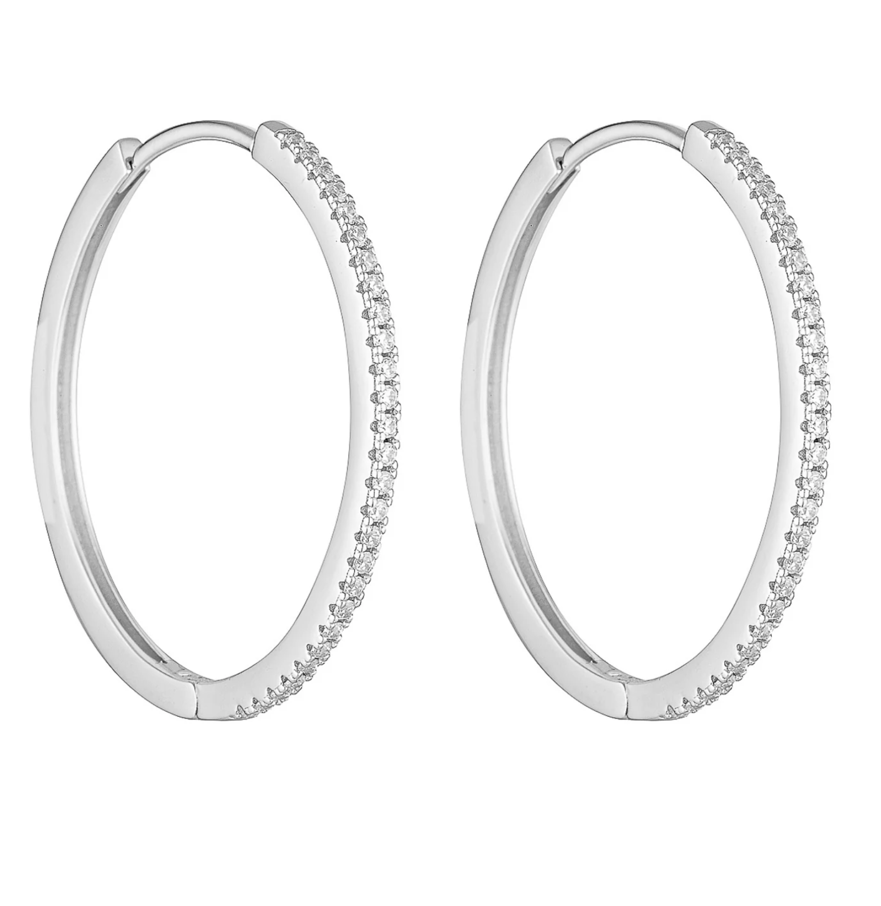Porter Angel Hoops Silver 30mm