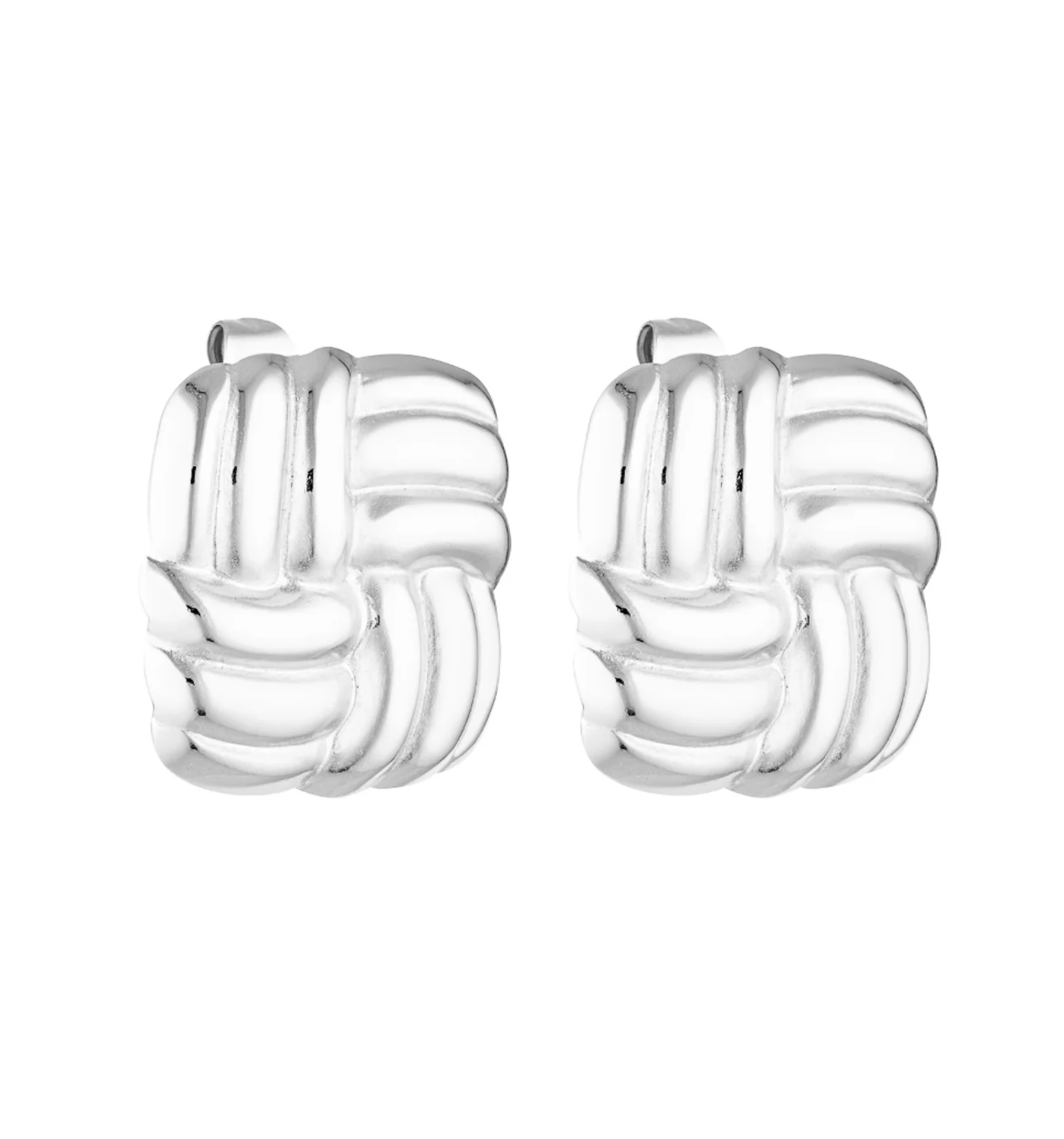 Porter Baby Cushion Earrings White Gold