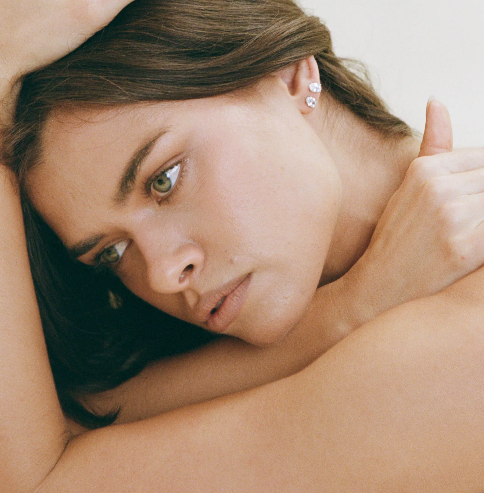 Porter Oval Studs Gold