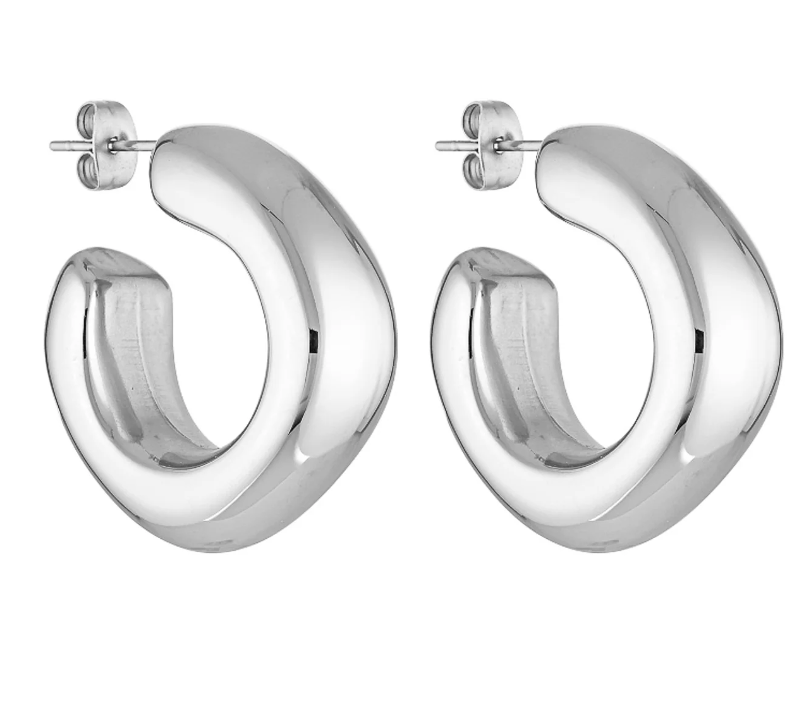 Porter Dina Hoops White Gold