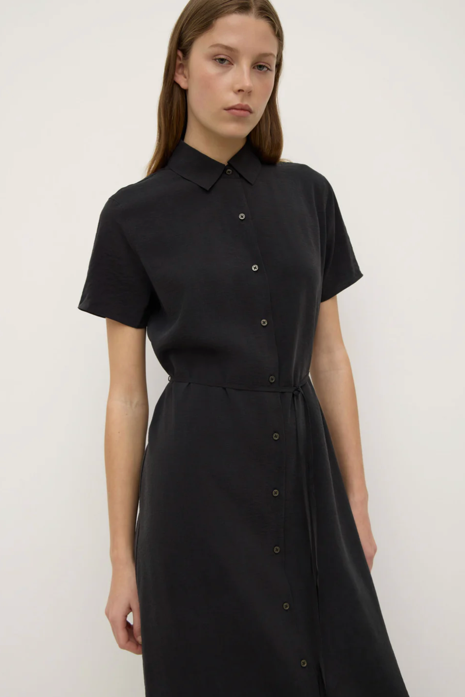 Assembly Label Heather Silk Blend Shirt Dress