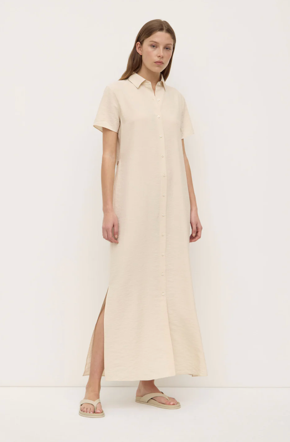 Assembly Label Heather Silk Shirt Dress