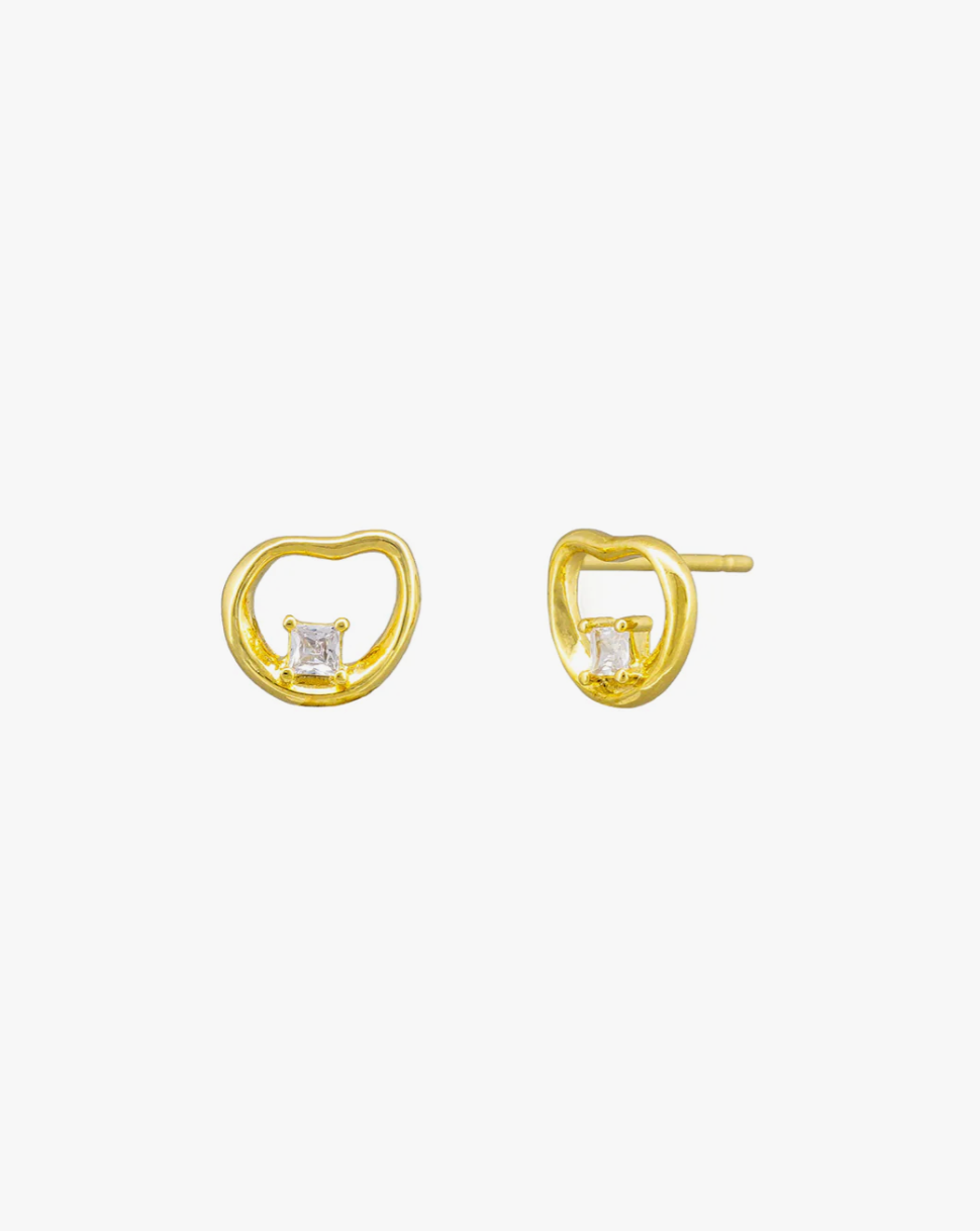 Jolie & Deen Fiora Studs Gold