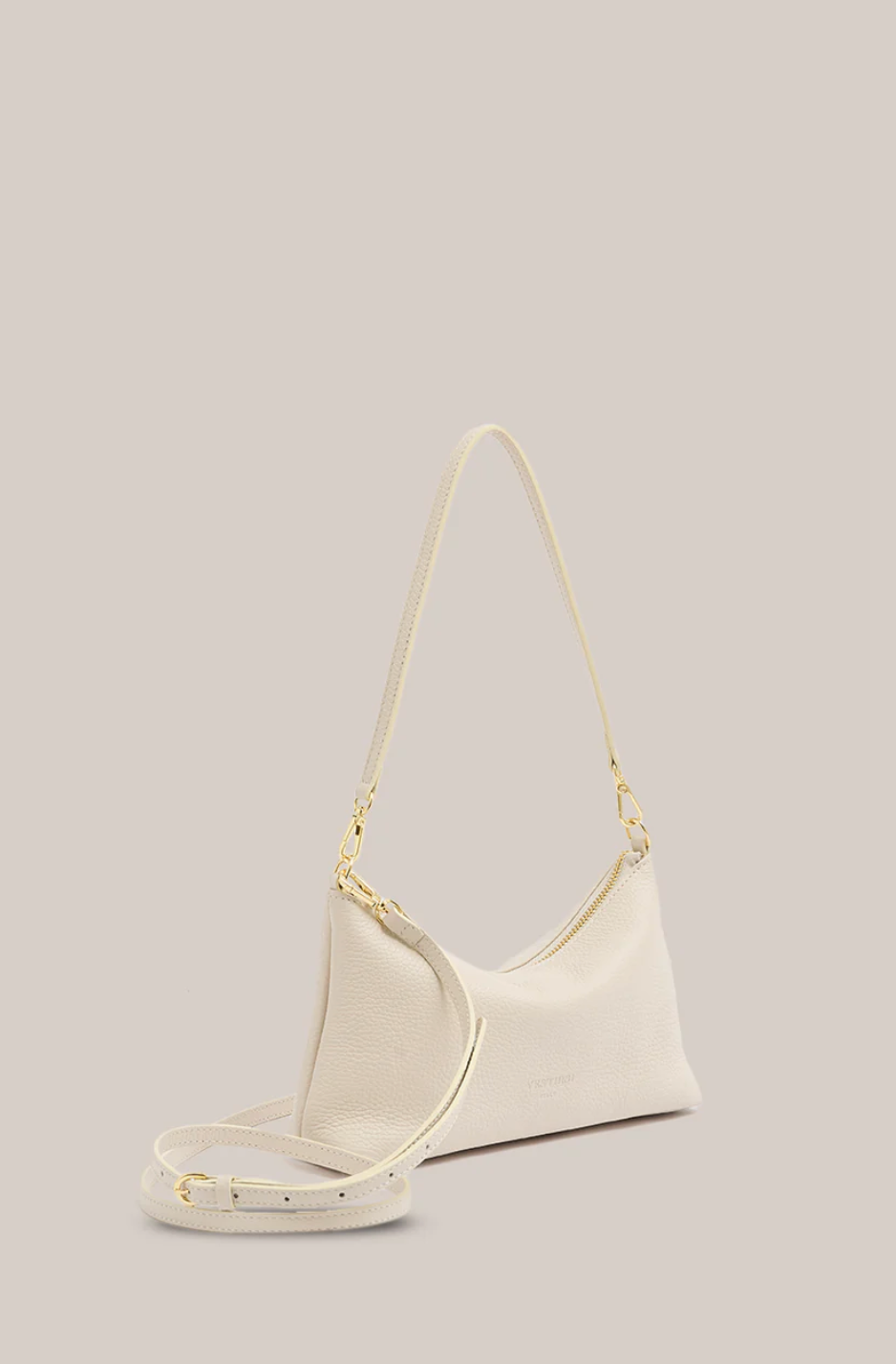 Vestirsi Ashley Ivory Leather Crossbody Bag