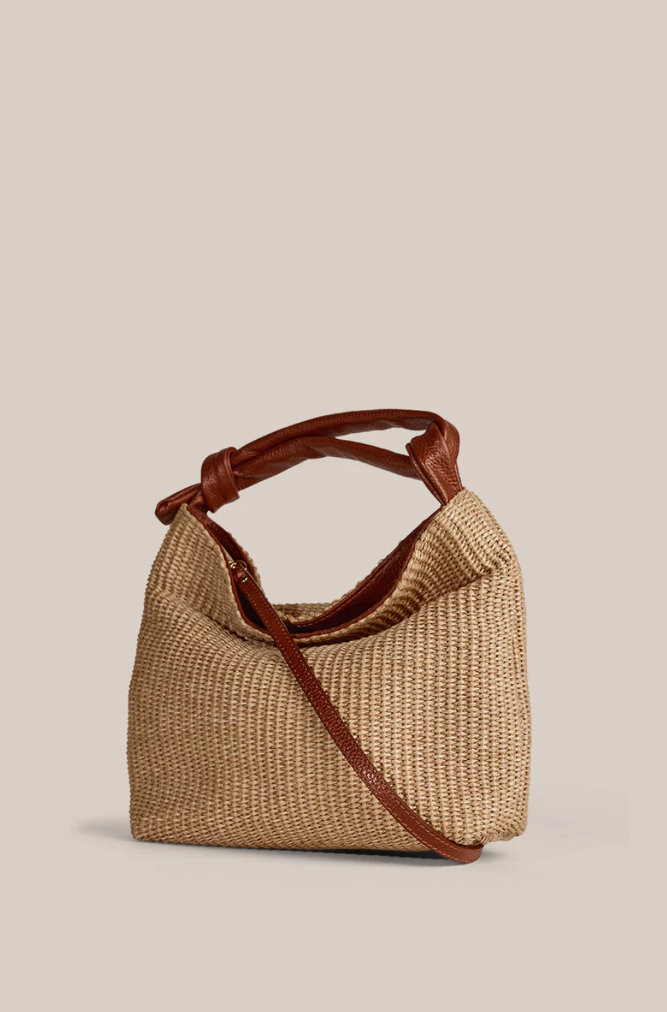 Vestirsi Jess Large Tan Raffia Pouch