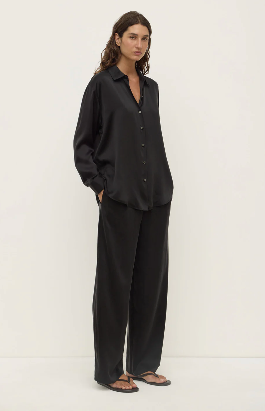 Assembly Label Pippa Silk Long Sleeve Shirt